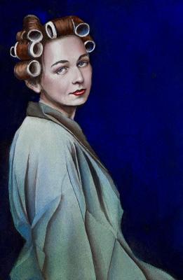 Woman with Curlers by Charles Novich