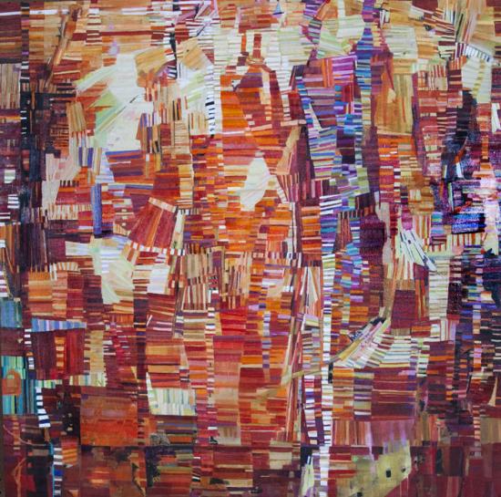 "Working it", 36" x 36", acrylic on canvas